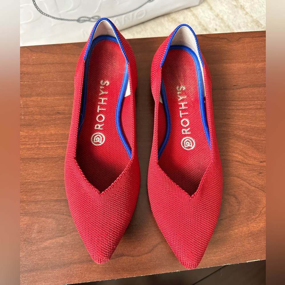 Rothy’s Pointed Flats Red